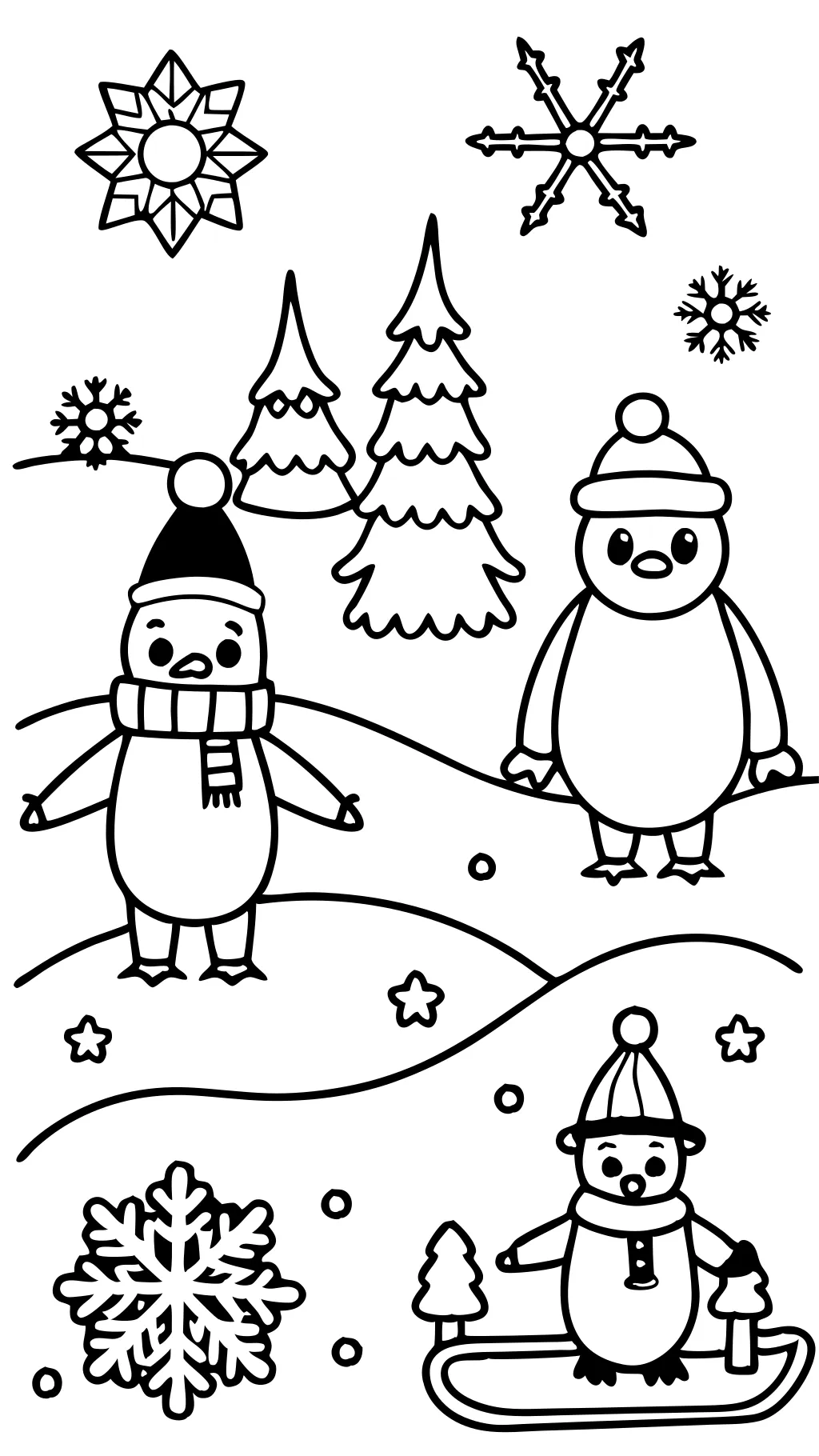 coloriage pages pingouins